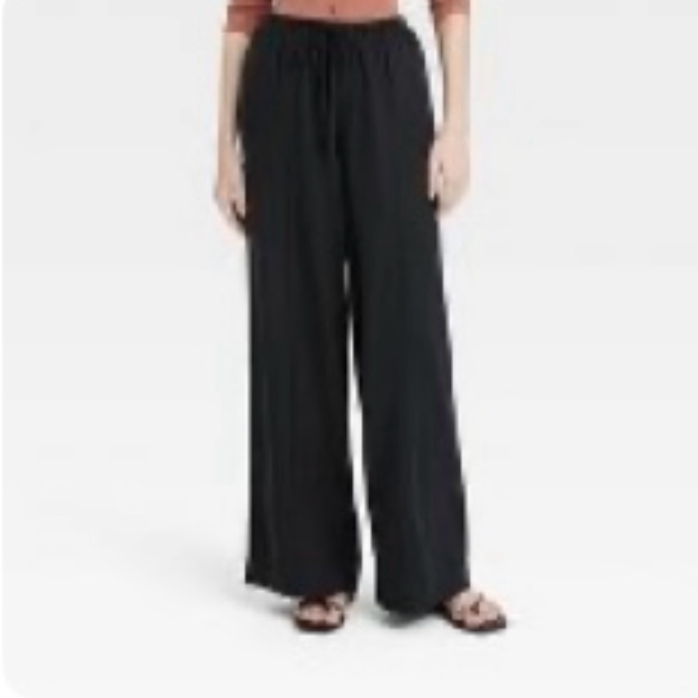 Women's Black Wide-Leg Pants